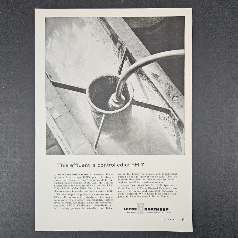 1956 Leeds Northrup Instruments Automatic‎ Controls Furnaces Vintage Print Ad